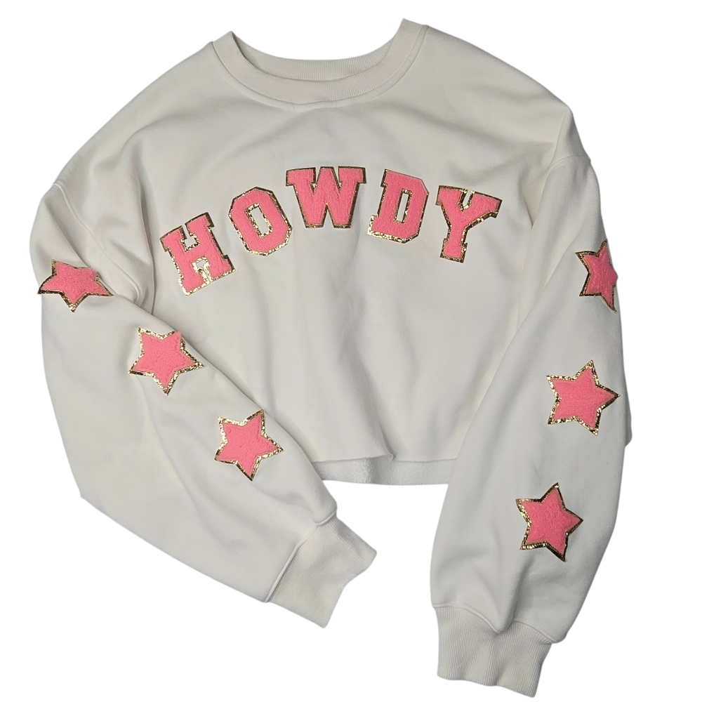 White cropped sweatshirt - Picture 2 of 6